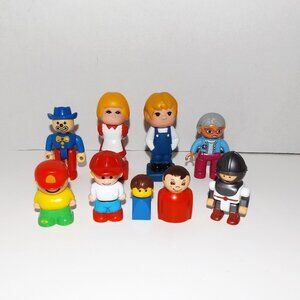 9 Pc Collection Vintage Play Set Figures Tyco, Fisher-Price, Tonka, Lego & More